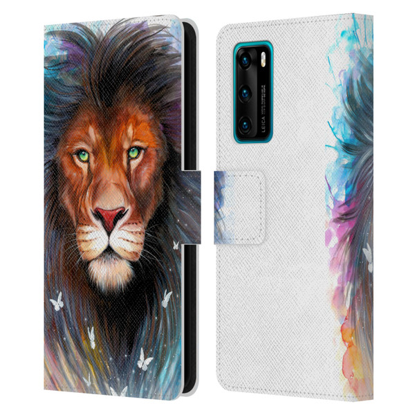 Pixie Cold Cats Sacred King Leather Book Wallet Case Cover For Huawei P40 5G