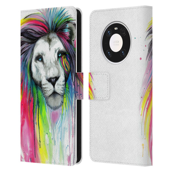 Pixie Cold Cats Rainbow Mane Leather Book Wallet Case Cover For Huawei Mate 40 Pro 5G