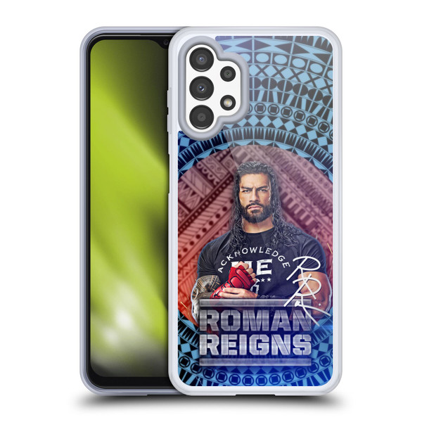 WWE Roman Reigns Tribal Pattern Soft Gel Case for Samsung Galaxy A13 (2022)
