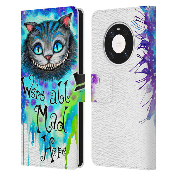 Pixie Cold Cats We Are All Mad Here Leather Book Wallet Case Cover For Huawei Mate 40 Pro 5G