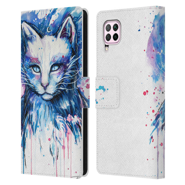 Pixie Cold Cats Space Leather Book Wallet Case Cover For Huawei Nova 6 SE / P40 Lite