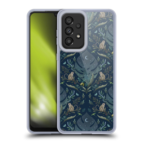 Episodic Drawing Art Monkey Tropical Light Pattern Soft Gel Case for Samsung Galaxy A33 5G (2022)