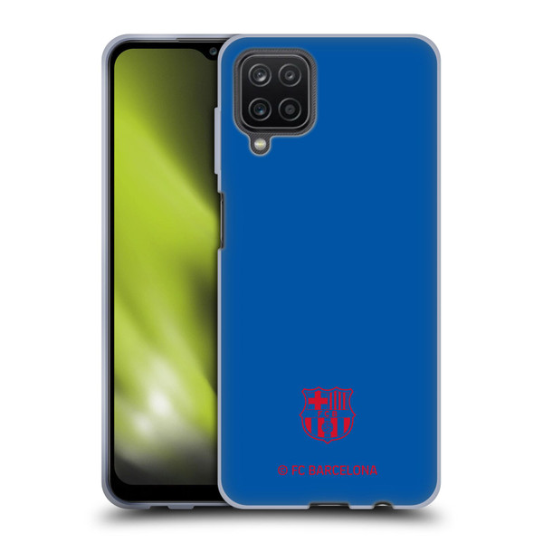 FC Barcelona Crest Patterns Blue Soft Gel Case for Samsung Galaxy A12 (2020)