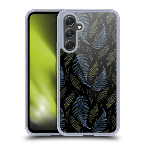 Episodic Drawing Pattern Leaves Soft Gel Case for Samsung Galaxy A54 5G