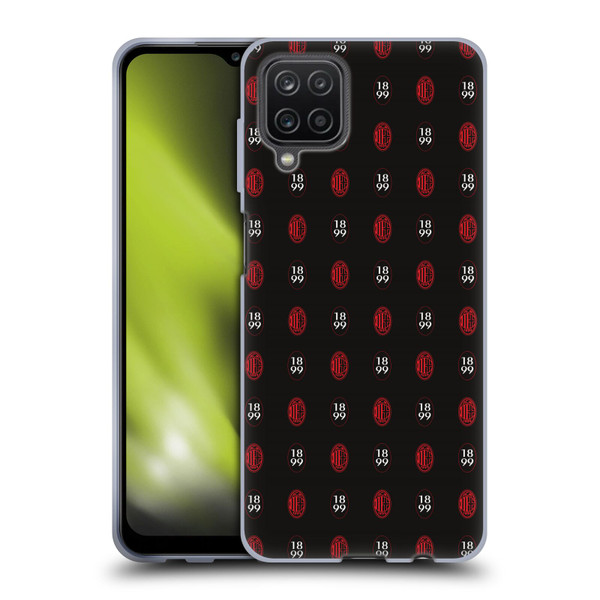 AC Milan Art Pattern Logo Soft Gel Case for Samsung Galaxy A12 (2020)