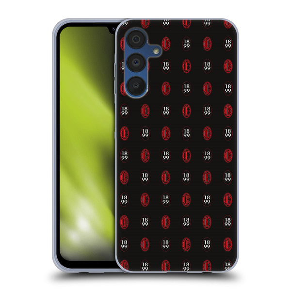 AC Milan Art Pattern Logo Soft Gel Case for Samsung Galaxy A15 & MagSafe