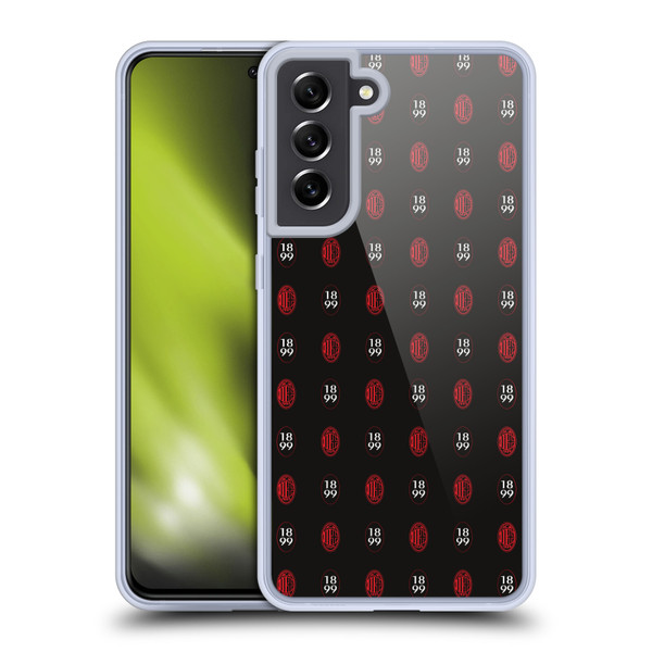 AC Milan Art Pattern Logo Soft Gel Case for Samsung Galaxy S21 FE 5G & MagSafe