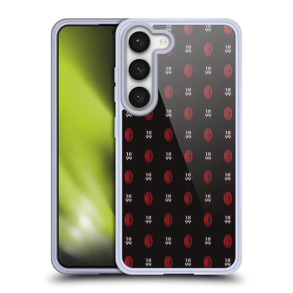 AC Milan Art Pattern Logo Soft Gel Case for Samsung Galaxy S23 5G & MagSafe