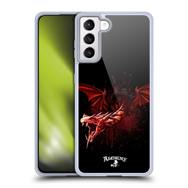 Alchemy Gothic Dragon Devils Travails Soft Gel Case for Samsung Galaxy S21+ 5G & MagSafe