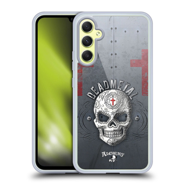 Alchemy Gothic Skull Dead Metal Soft Gel Case for Samsung Galaxy A34 5G