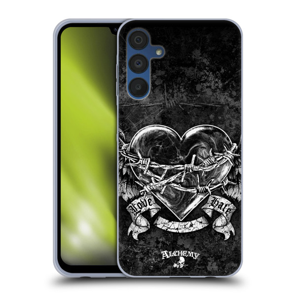 Alchemy Gothic Wing Black Romance Soft Gel Case for Samsung Galaxy A15 & MagSafe