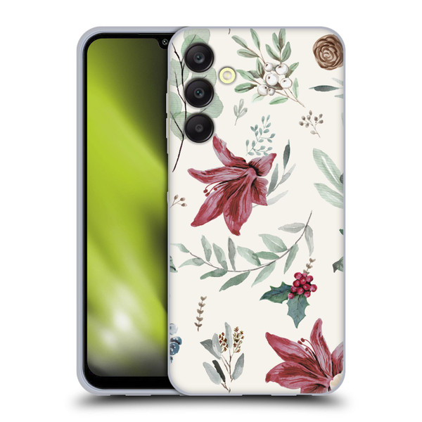 Anis Illustration Floral Pattern Christmas Eucalyptus Soft Gel Case for Samsung Galaxy A25 5G