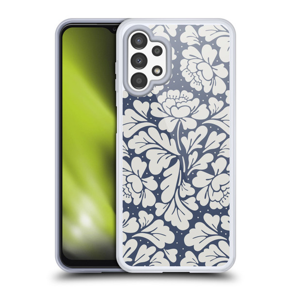 Anis Illustration Graphics Baroque Blue Soft Gel Case for Samsung Galaxy A13 (2022)