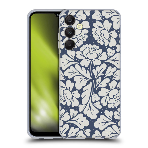 Anis Illustration Graphics Baroque Blue Soft Gel Case for Samsung Galaxy A25 5G
