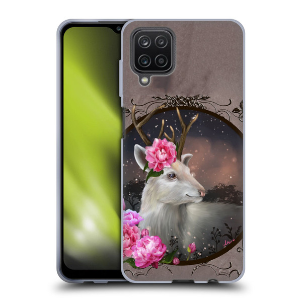Ash Evans Animals White Deer Soft Gel Case for Samsung Galaxy A12 (2020)