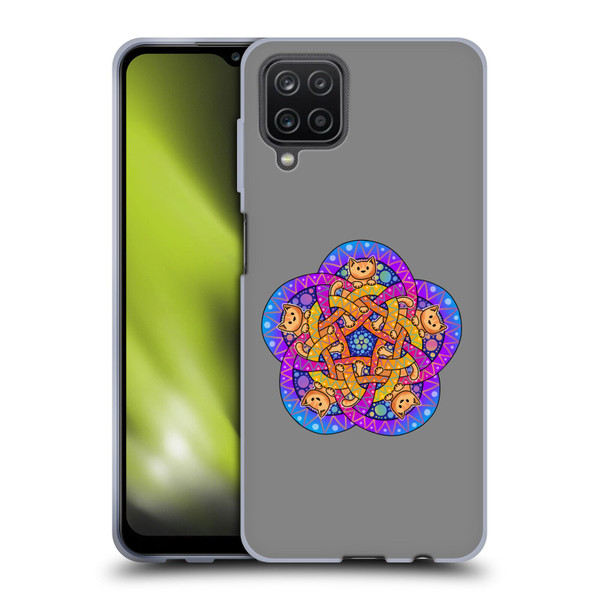 Beth Wilson Doodle Cats 2 Ginger Celtic Knot Soft Gel Case for Samsung Galaxy A12 (2020)