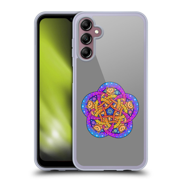 Beth Wilson Doodle Cats 2 Ginger Celtic Knot Soft Gel Case for Samsung Galaxy A14 5G