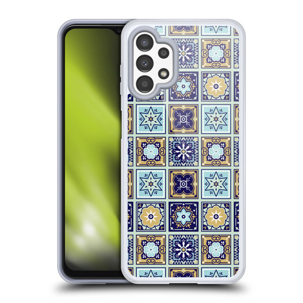 Cat Coquillette Patterns 6 Mexican Tile 2 Soft Gel Case for Samsung Galaxy A13 (2022)