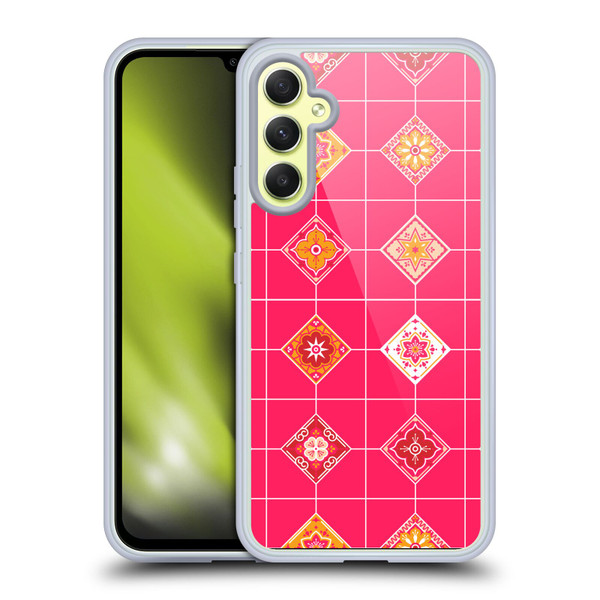 Cat Coquillette Patterns 6 Mexican Tile 3 Soft Gel Case for Samsung Galaxy A34 5G