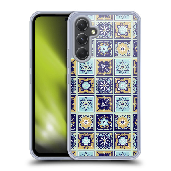 Cat Coquillette Patterns 6 Mexican Tile 2 Soft Gel Case for Samsung Galaxy A54 5G
