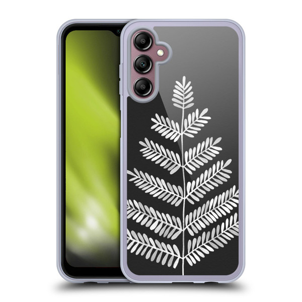 Cat Coquillette Nature Leaflets Black Soft Gel Case for Samsung Galaxy A14 5G