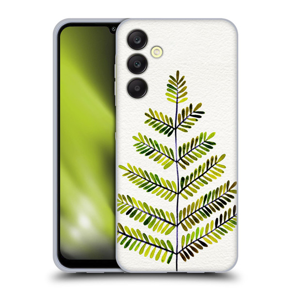 Cat Coquillette Nature Leaflets Green Soft Gel Case for Samsung Galaxy A25 5G
