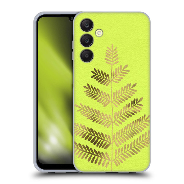 Cat Coquillette Nature Leaflets Yellow Soft Gel Case for Samsung Galaxy A25 5G