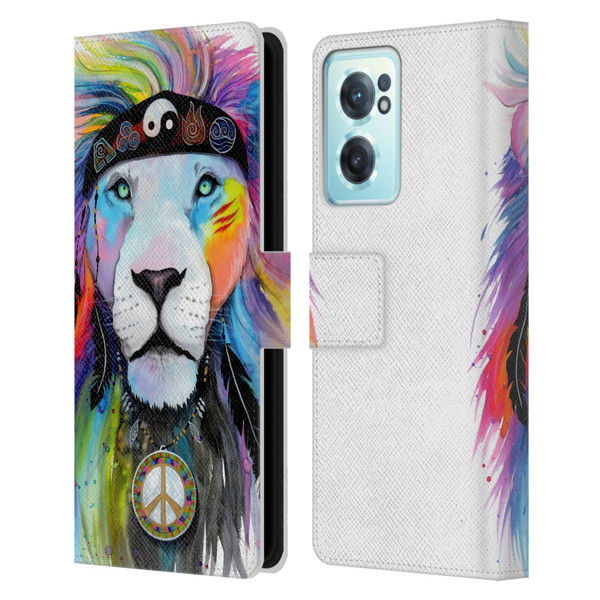 Pixie Cold Cats Hippy Lion Leather Book Wallet Case Cover For OnePlus Nord CE 2 5G