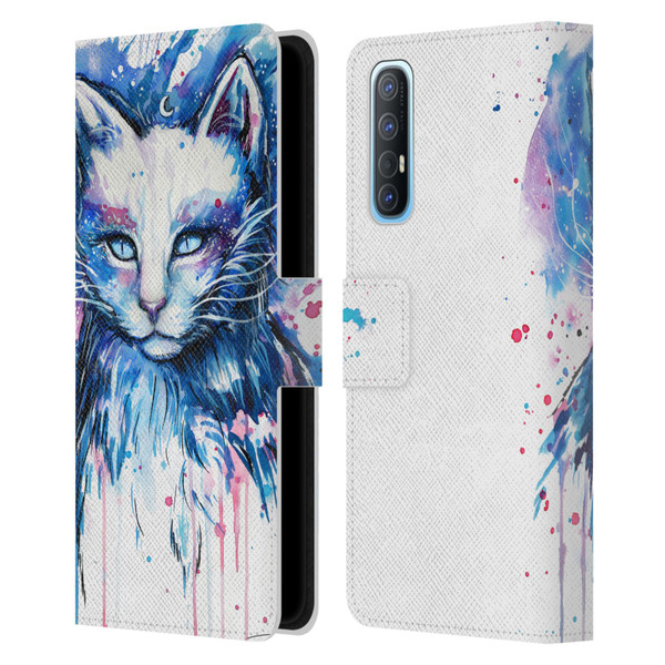 Pixie Cold Cats Space Leather Book Wallet Case Cover For OPPO Find X2 Neo 5G
