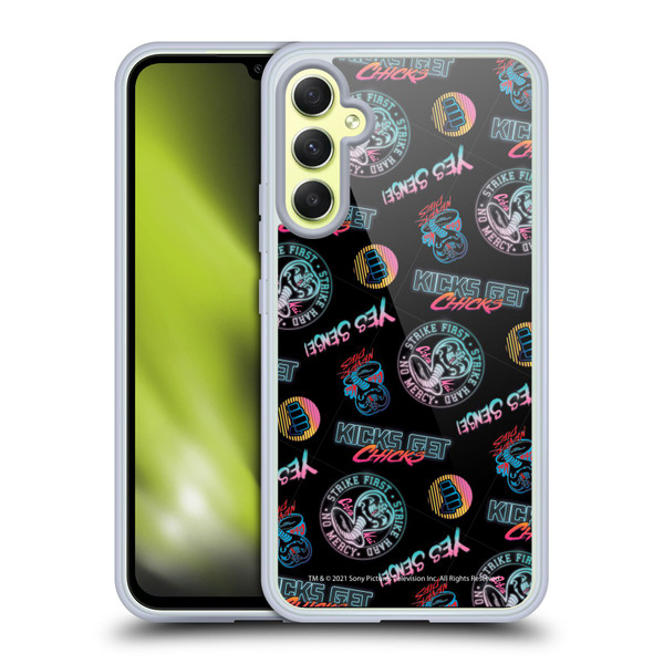 Cobra Kai Key Art Strike Hard Logo Pattern Soft Gel Case for Samsung Galaxy A34 5G