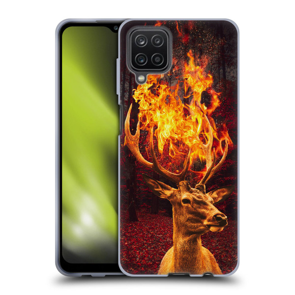 Dave Loblaw Animals Fire Deer Forest Soft Gel Case for Samsung Galaxy A12 (2020)