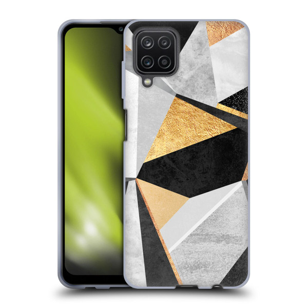 Elisabeth Fredriksson Geometric Design And Pattern Geometry Gold Soft Gel Case for Samsung Galaxy A12 (2020)