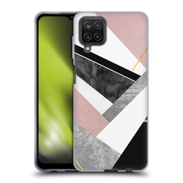 Elisabeth Fredriksson Geometric Design And Pattern Lines And Layers Soft Gel Case for Samsung Galaxy A12 (2020)