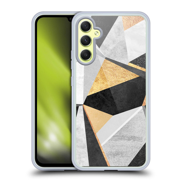 Elisabeth Fredriksson Geometric Design And Pattern Geometry Gold Soft Gel Case for Samsung Galaxy A34 5G