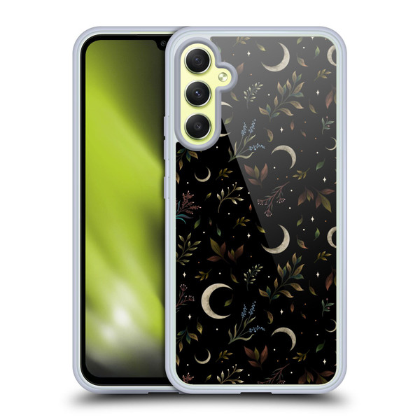 Episodic Drawing Pattern Crescent Moon Soft Gel Case for Samsung Galaxy A34 5G