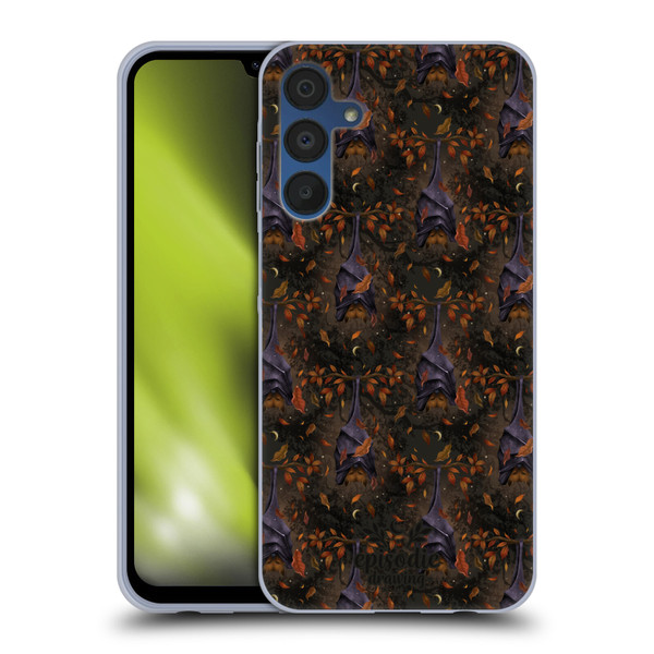 Episodic Drawing Spooky Patterns Autumn Bat Soft Gel Case for Samsung Galaxy A15 & MagSafe