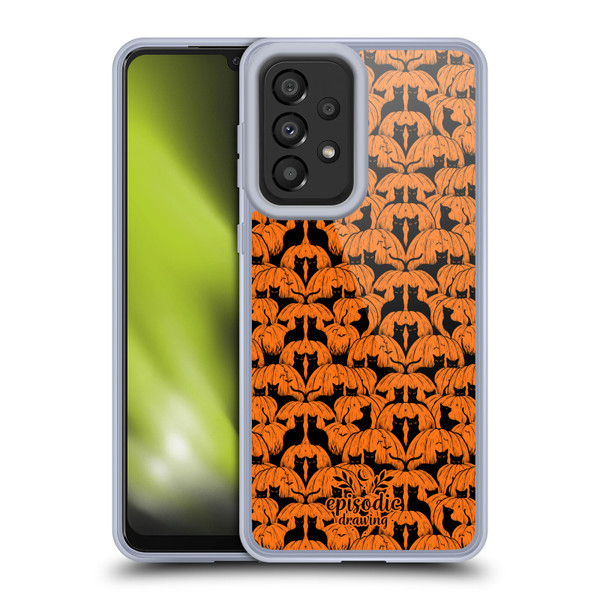 Episodic Drawing Spooky Patterns Pink Moth Soft Gel Case for Samsung Galaxy A33 5G (2022)