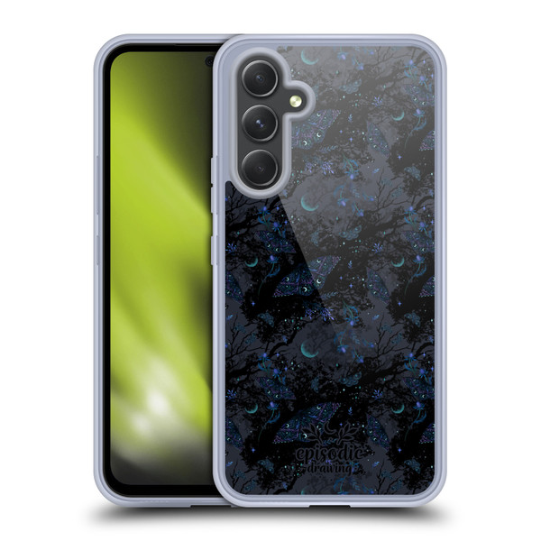 Episodic Drawing Spooky Patterns Witch Moth Soft Gel Case for Samsung Galaxy A54 5G
