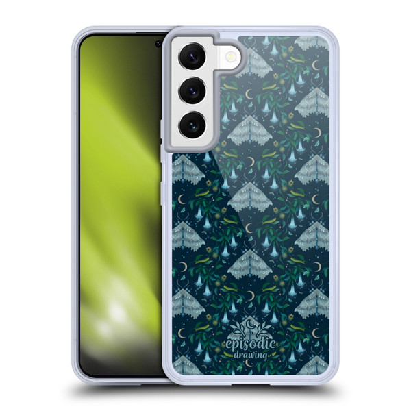 Episodic Drawing Spooky Patterns Angel Moth Soft Gel Case for Samsung Galaxy S22 5G & MagSafe