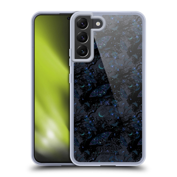 Episodic Drawing Spooky Patterns Witch Moth Soft Gel Case for Samsung Galaxy S22+ 5G & MagSafe