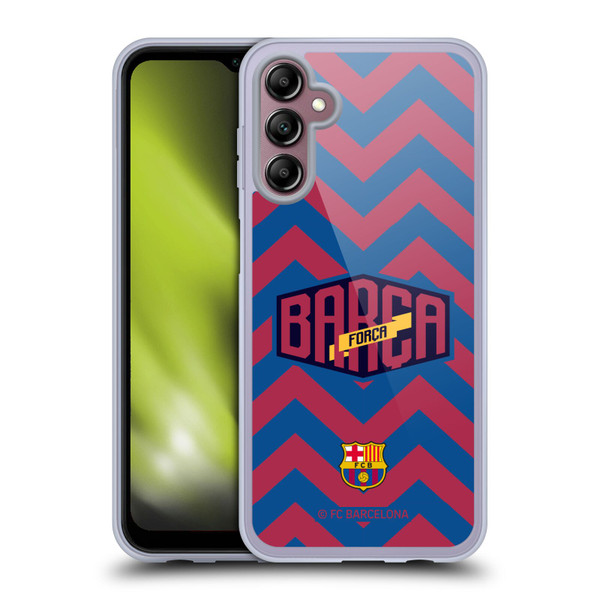 FC Barcelona Forca Barca Zigzag Soft Gel Case for Samsung Galaxy A14 5G