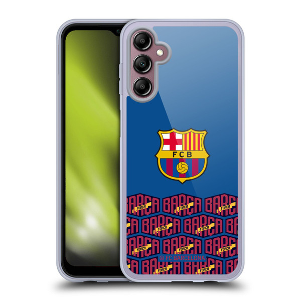 FC Barcelona Forca Barca Logo And Pattern Soft Gel Case for Samsung Galaxy A14 5G