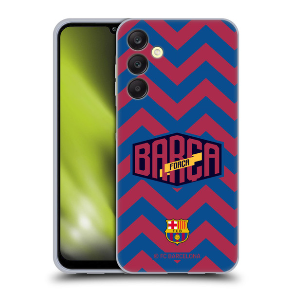 FC Barcelona Forca Barca Zigzag Soft Gel Case for Samsung Galaxy A25 5G
