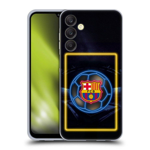 FC Barcelona Neon Logo Soft Gel Case for Samsung Galaxy A25 5G