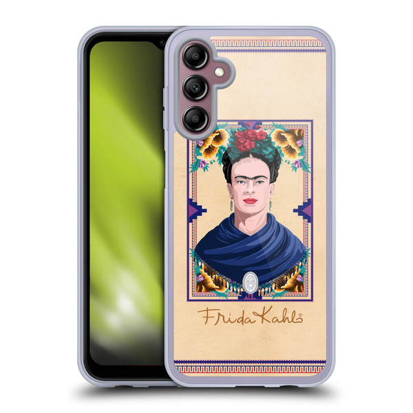 Frida Kahlo Portrait Blue Soft Gel Case for Samsung Galaxy A14 5G