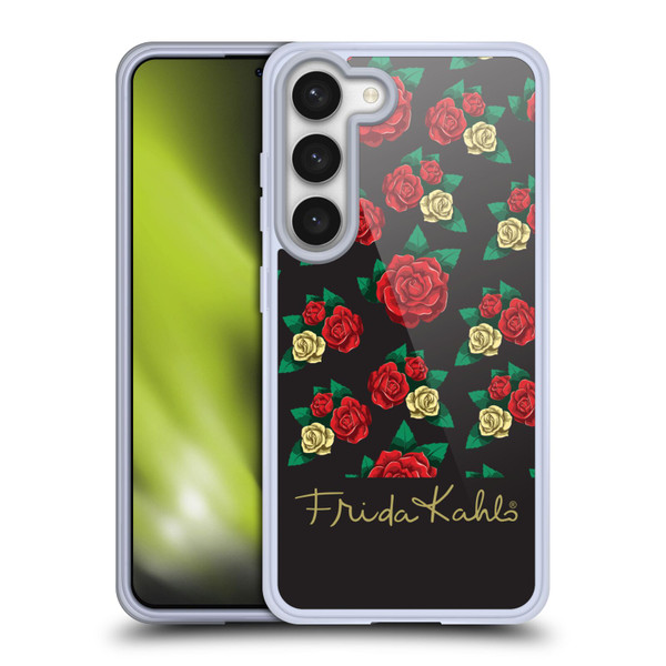 Frida Kahlo Roses Pattern Soft Gel Case for Samsung Galaxy S23 5G & MagSafe
