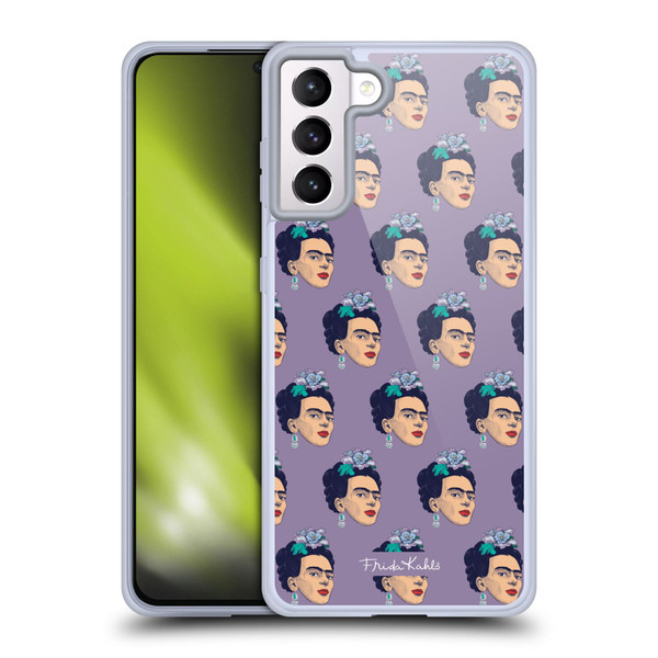 Frida Kahlo Sketch Pattern Soft Gel Case for Samsung Galaxy S21+ 5G & MagSafe