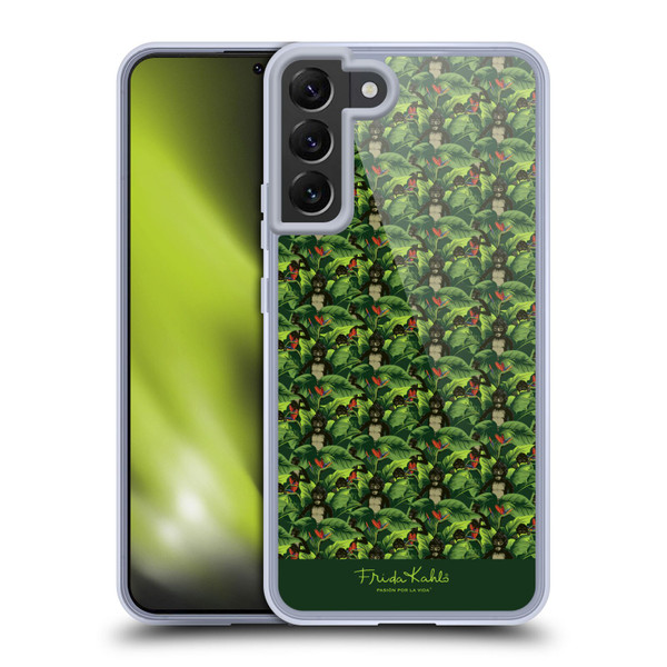 Frida Kahlo Tropical Monkey Pattern Soft Gel Case for Samsung Galaxy S22+ 5G & MagSafe