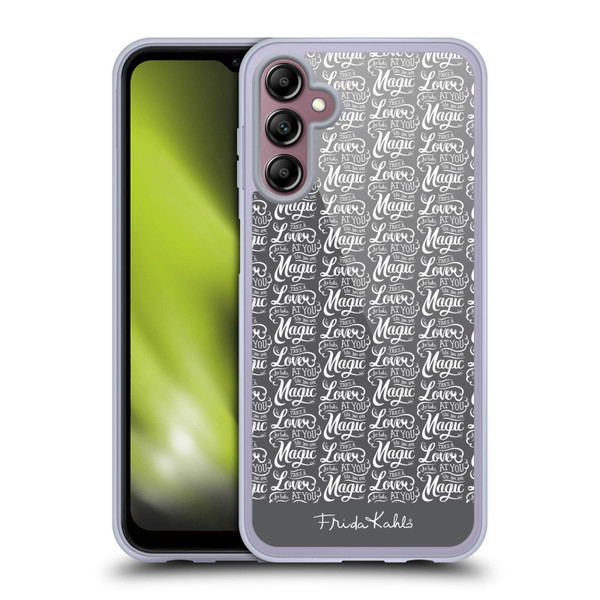 Frida Kahlo Typography Lover Grey Soft Gel Case for Samsung Galaxy A14 5G