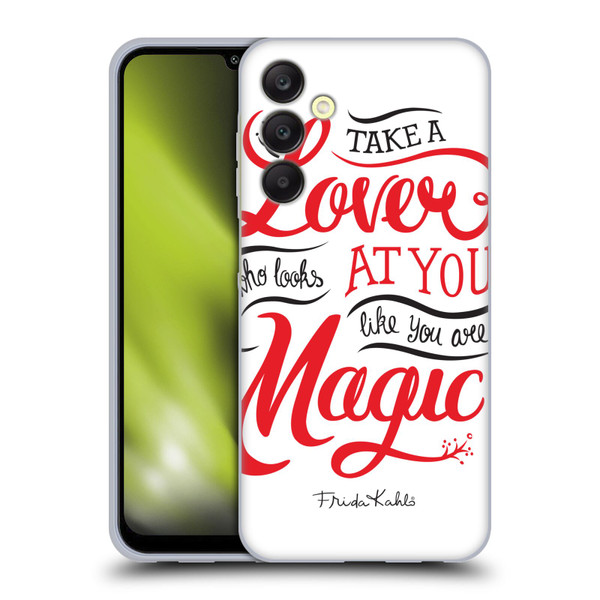 Frida Kahlo Typography Lover White Soft Gel Case for Samsung Galaxy A25 5G